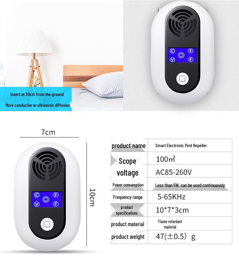 Eco-Friendly Ultrasonic Rat and Fly Repellent for Home and Bedroom