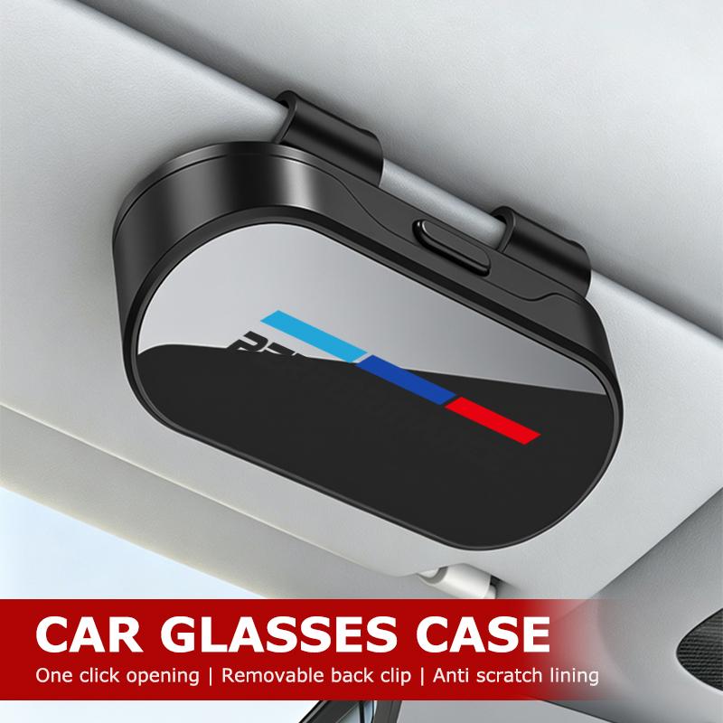 BBKM7 Car Glasses Box Portable Sunglasses Holder Eyeglass Case Sun Visor For BMW M M2 M3 M4 M5 M6 E46 E90 E60 F30 E39 X1 X3 X4 X5
