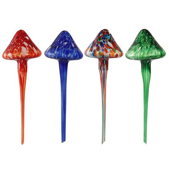 Large Self Watering Glass Mushroom Plant Watering Device UV Resistant Automatic Flower Waterer Plant Watering Tool