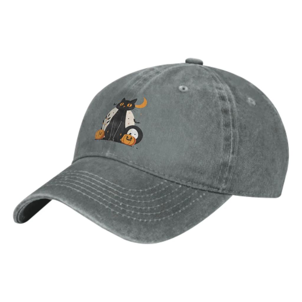 Halloween Pumpkin Black Cat Fashion Classic Cotton Trucker Hat Summer Dad Cowboy Cap Outdoor Leisure Basketball Caps