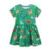 European and American Cartoon Knit Summer Dresses for Girls