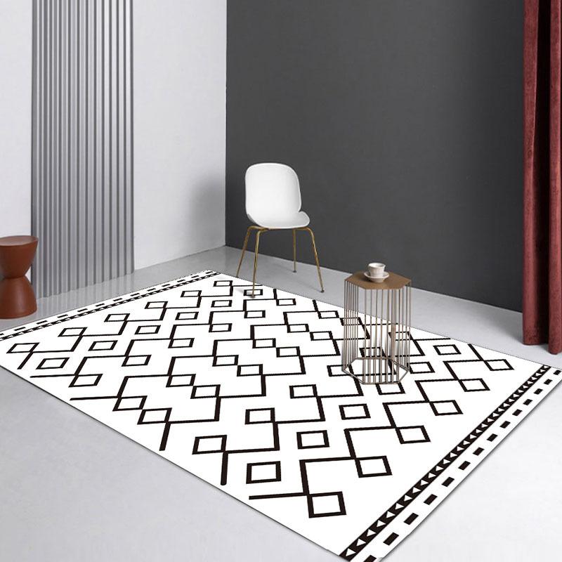 Moroccan Carpet Floor Mat Bohemian Line Home Living Room Carpet Coffee Table Bedroom Bedside Blanket