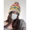 Sweet and cute fleece-lined women's winter knitted ear-protecting Lei Feng hat, versatile for autumn and winter, warm woolen hat for students