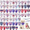 4th of July Day Dog Bandanas Dog Bibs Pet Costume Adjustable Dog Cat Holiday Triangle Scarf Kerchief for Small Medium Pet