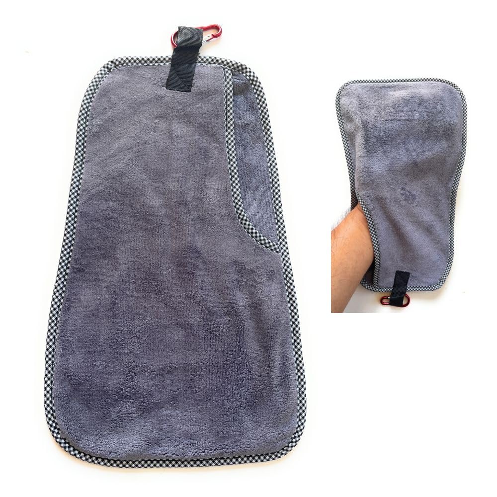 

ASPALAND Рыболовные полотенца, перчатки и варежки с карабинами, захваты для рыбы, набор из 2 штук (коричневый)