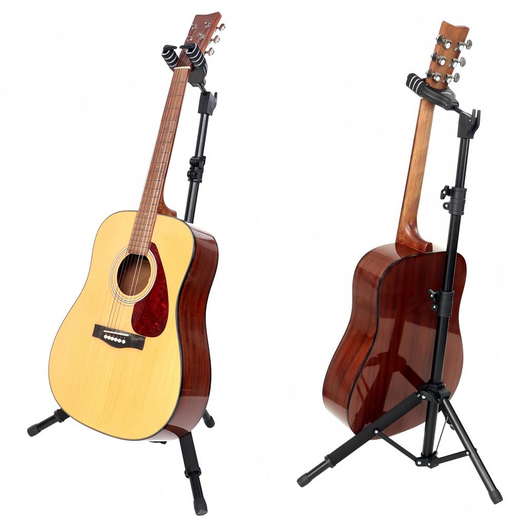 Guitar Gravity Automatic Lock Height Adjustable Foldable Thick Structure Guitar Guitar Tripod for Various and Ukuleles and Stand, Holder,