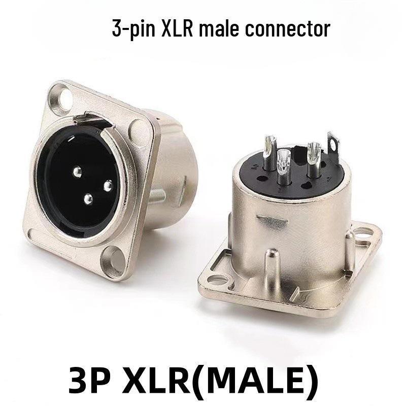 

3-Core Black XLR Panel Socket for Stage Lighting & Audio Microphone