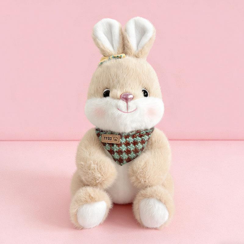 

24cm Cute Rabbit Plush Toys Easter Bunny Hug Carrot Mushroom Scarf Rabbit Plushies Animal Dolls Easter Gifts for Friends 24cm жовтий
