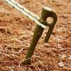 ELLISSE Forged Tent Pegs, ELLISSE Stakes, 18cm, Set of 8, Powder Coated, MADE IN JAPAN (Olive)