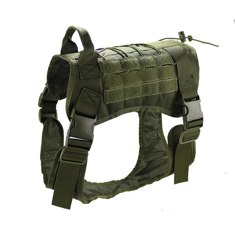 Military Tactical Dog Vest Harness K9 Working Dog Nylon Bungee Leash Lead Training Running For Medium Large Dogs German Shepherd