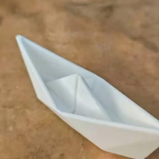 3D tištěná ozdoba papírové lodičky origami, Mini stolní dekorace, Hladký povrch Minimalistická figurka lodičky, Minimalistický námořní styl Model lodičky pro