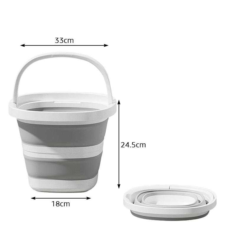 Balde de Água Dobrável Material Espessado Reforçado Grande Capacidade Multiuso Armazenamento Portátil Balde Utilitário para Pesca Economia de Espaço