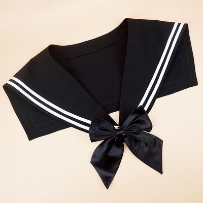 Striped Sailor Fake Collars Scarf Detachable Cotton Top Fake Collar Necklaces Academy Style Black White Sailor Suit Bow Tie
