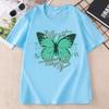Funny Butterfly Tshirt Casual Short Sleeve Cotton Printed TShirt Unisex Casual Crew Neck Short Sleeve T Shirt Streetwear
