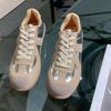 Cowhide Version Retro Polish Silver Women's New Versatile Lace-up Single Shoes Sports Casual Flat Bottom