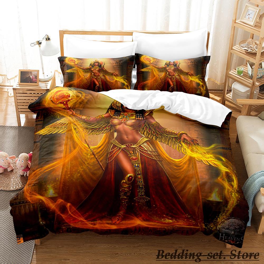 2023 Egypt Bedding Set Single Twin Full Queen King Size Bed Set Adult Kid Bedroom Duvetcover Sets Anime Parure De Lit Bed