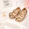 Gold Edge Sequin Bow Princess Toddler Shoes - Non-slip Soft Sole Baby Footwear