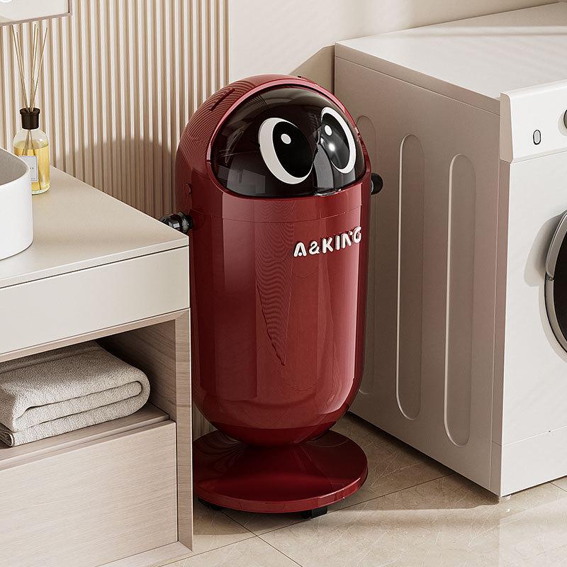2026 High-End Large Capacity Trash Can with Wheels & Flip Lid for Living Room/Bedroom
