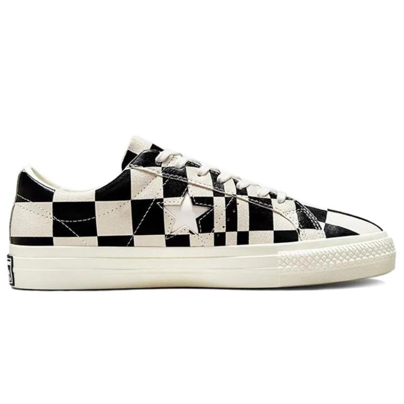 Converse One Star Ox Blocked Warped Board Black Low-Top Board Shoes Unisex Black & White