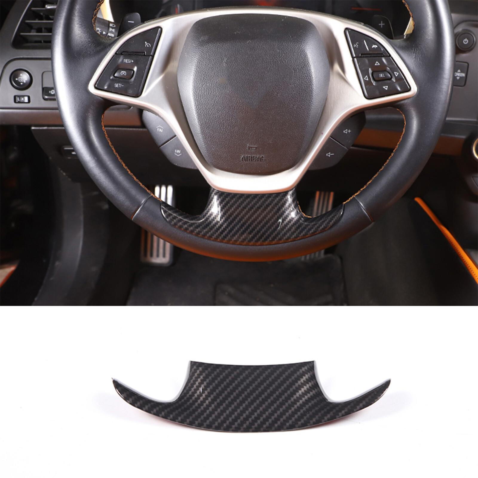 ABS Carbon Fiber Interior Center Console Panel Trim Set For Corvette C7 2014-19 Steering Wheel Lower