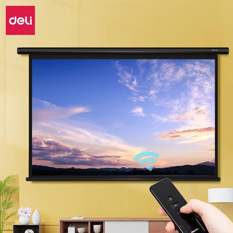 Deli 50442 100-inch Electric Projector Screen