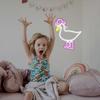 Cowboy Duck Neon Sign,Duck Neon Signs Cowgirl Boots Neon Signs for Wall Decor, USB Connectivity Pink LED Signs for Bedroom Living Room Kids Room Home