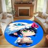 Demon Slayer Print Round Rug, Washable Floor Carpet, For Entryway Dorm Laundry Room Office Study, Home Decor Birthday Christmas Gift