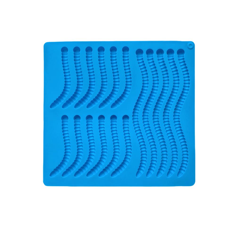 1pc Size and Shape Worm Soft Candy Silicone Mold DIY Chocolate Candy Pudding Biscuit Ice Grid Tray