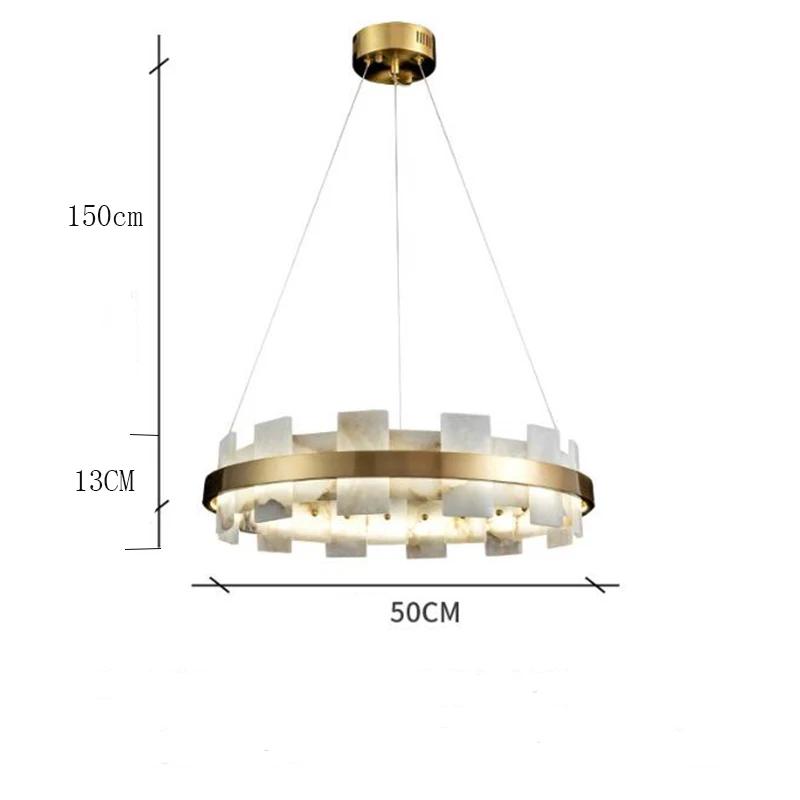 Modern Luxury All Copper chandelier Nordic Creative Cloud Stone LED Pendant Lamp Hotel Cafe Study Home Decoration Room Lighting