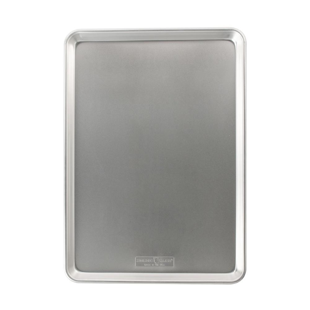 Extra Large Aluminum Cookie Baking Sheet Pan Commercial Duty Non Stick Surface Reinforced Rim Ideal Baking Cookies Bars Savory