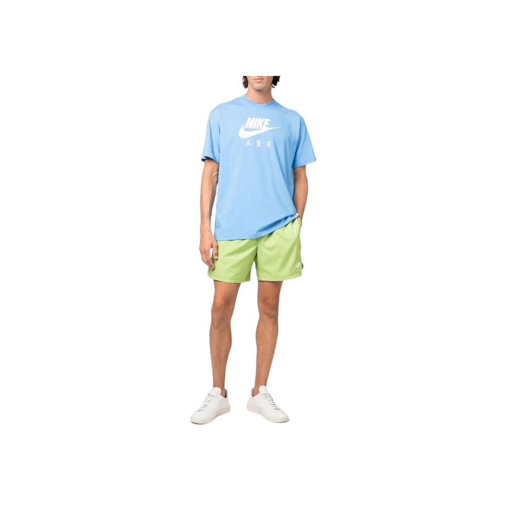 Nike Pantaloncini Sportivi da Uomo a Vita Alta con Coulisse e Logo Ricamato Verde DM6829-332