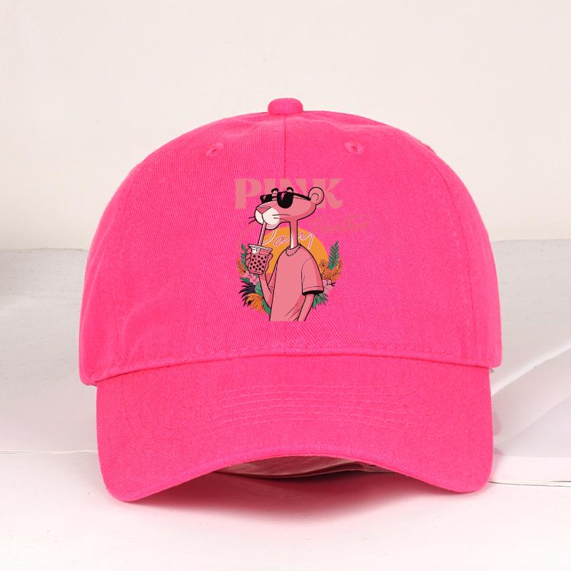 Schattige Roze Luipaardprint Baseballpet Verstelbaar perfect voor dagelijks gebruik ideaal voor uitstapjes dagelijkse trainingen en strandwandelingen