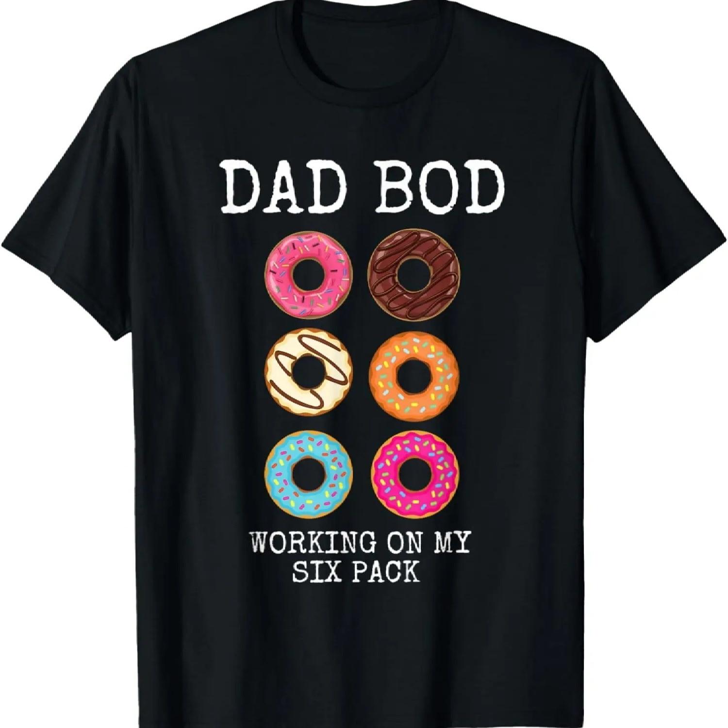 

Dad Bod Working On My Six 6 Pack Funny Donut Gift T-Shirt XXXXXL чорний