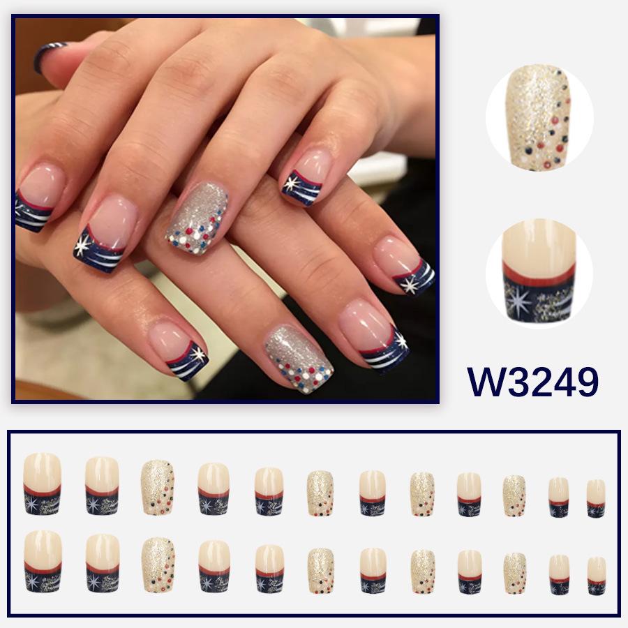 European & American Whitening Daily Wear Nail Art - Medium-Long Style