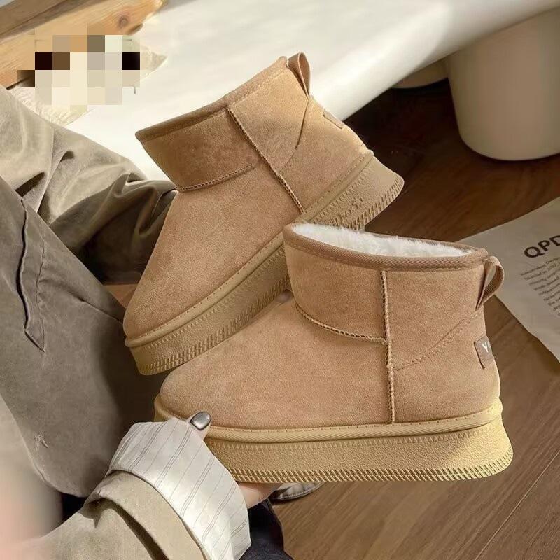 Rutschfeste und kältefeste Baumwollstiefel Winter neue Samt verdickte Baumwollschuhe Schneestiefel Warme Baumwollschuhe Brot-Schuhe