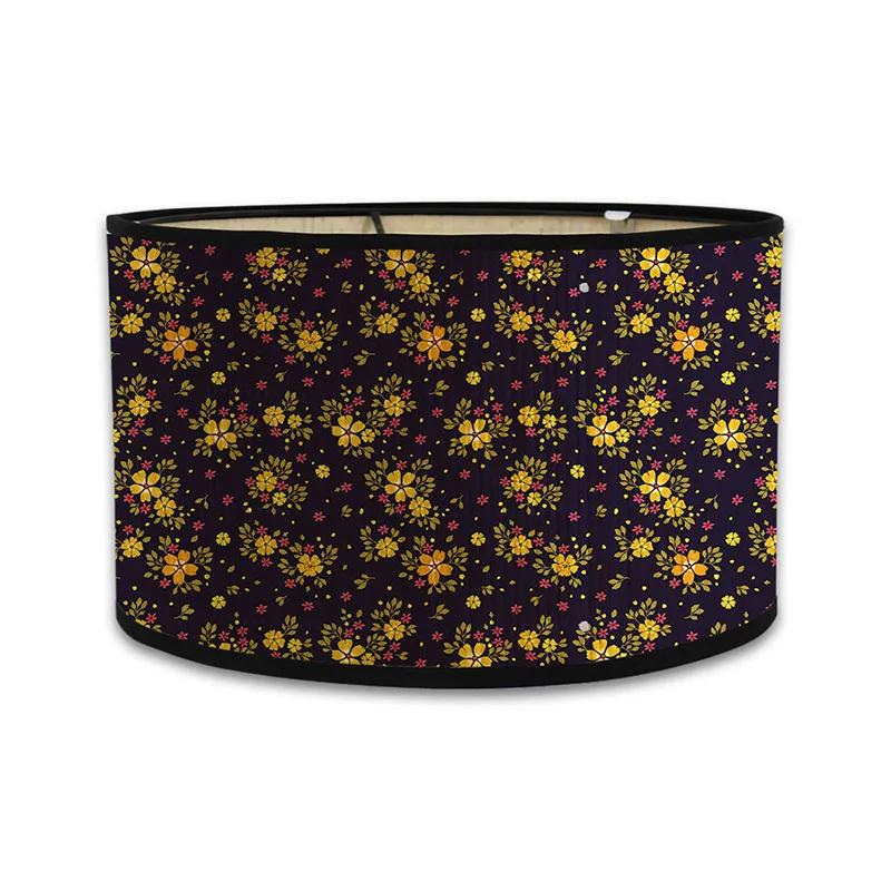Japanischer Retro-Stil Bambus Lampenschirm Moderner Schlichter Blumenmuster Lampenschirm Ferienhaus Kronleuchter Lichtabdeckung Wandlampenschirm