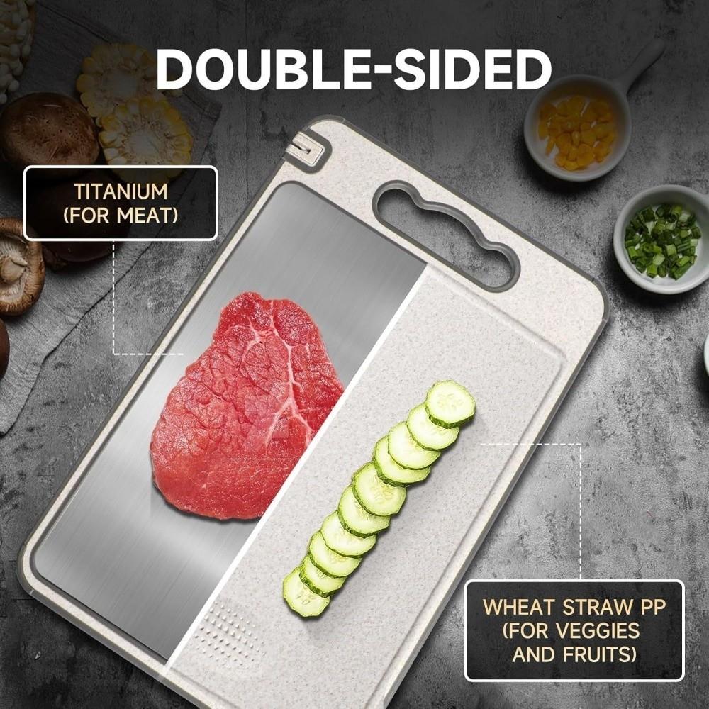 Cut Vegetables Meat Cutting Board Mats Stainless Steel Vegetable Cutting Board  Frozen Meat