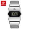 Fashionable Trendy Men's Stopwatch Luminous Digital Quartz Watches Personalized Distinctive Wine Barrel Shaped Intelligent Electronic Digital Watch