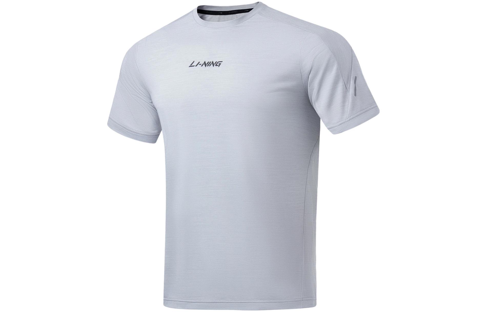 Li Ning Fitness Series T Shirt Men s Gray Heather Gray ATSU725-3 M