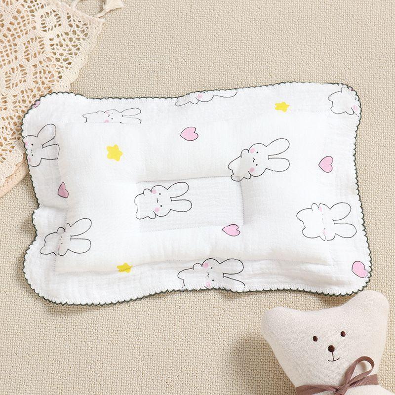 Gauze Baby Small Pillow, Baby Shaping Pillow, Newborn 0-3 Months Old, Anti Deviation Head Correction Headrest, Breathable