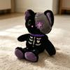 35cm Kawaii Serie Nera Gatto Scheletro Morbido Peluche Animale di Peluche Creativo Soffice Teschio Gotico Gattino per Bambini Regali di Halloween