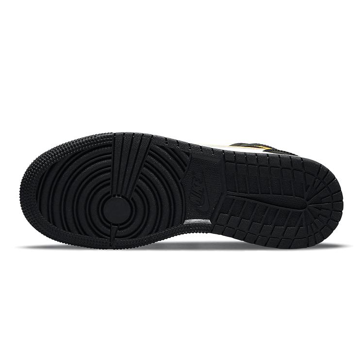Ny Jordan 1 Mid Hvit Pollen Svart GS 554725-177