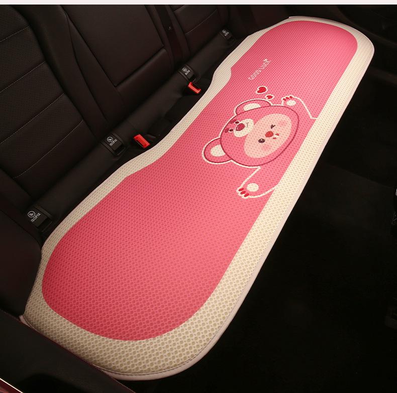Pink Cartoon Beaver Women's All-Season Car Seat Cushion for BYD Seagull Dolphin.