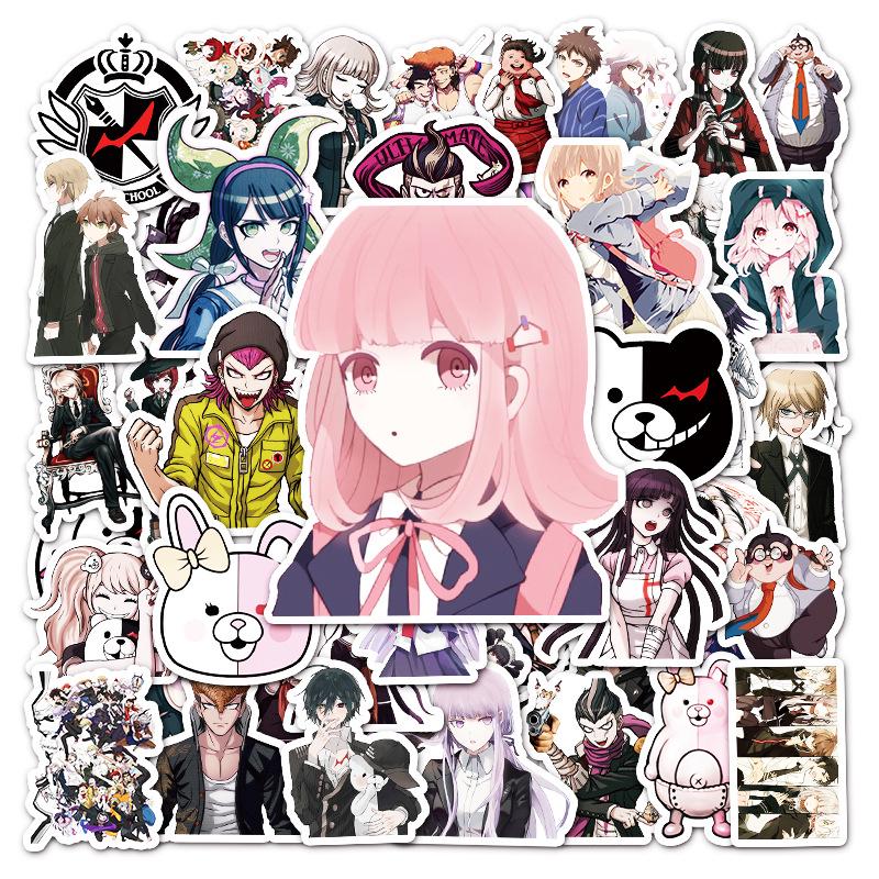 Danganronpa Game Character Stickers: 50-Pack for Laptops, Luggage, and Car Decoration