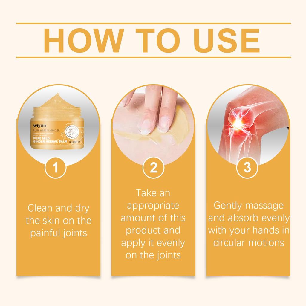 30g Ginger Herbal Care Cream Relieve Joint Muscle Lumbar Elbow Soreness Topical Joint Care Cream