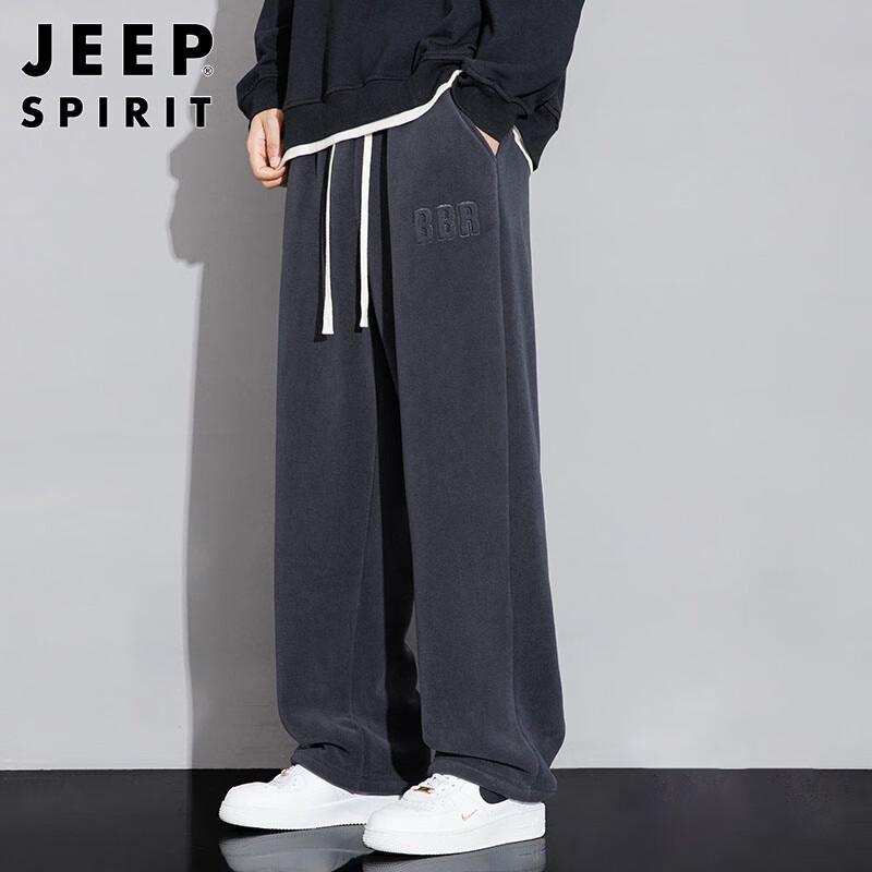 

JEEP SPIRIT Men s Fleece-Lined Straight-Leg Casual Sweatpants XL