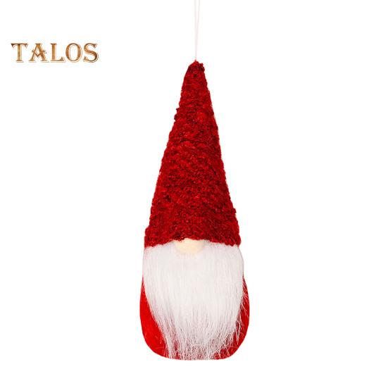 Christmas Hanging Gnome Decorations Plush Gnome Ornaments Handmade Faceless Dwarf Figurine for Tree Wall Fireplace Window Decor