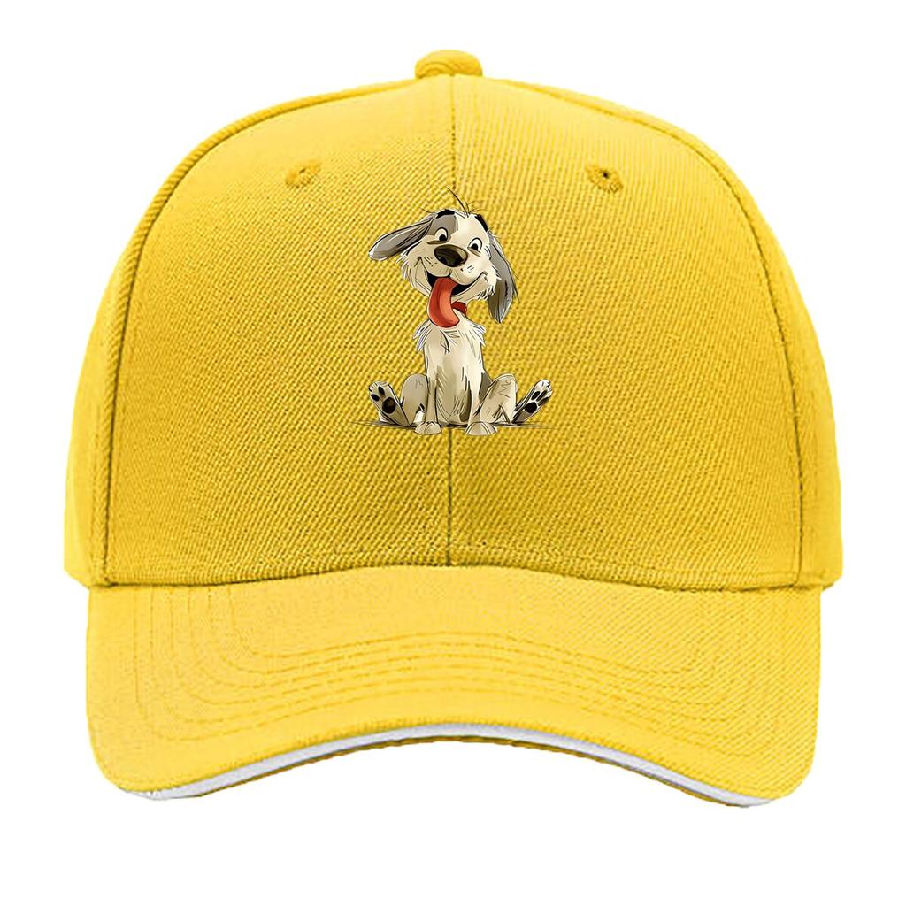 Featuring a Cartoon Dog Design Casual Headwear for Women Trendy Hats for Unisex Festive Top Hats Sandwich Baseball Cap