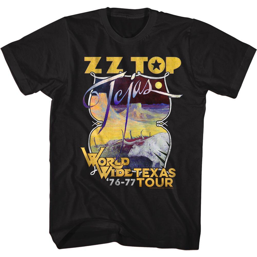 ZZ TOP Eye-Catching T-Shirt, Tejas Tour S