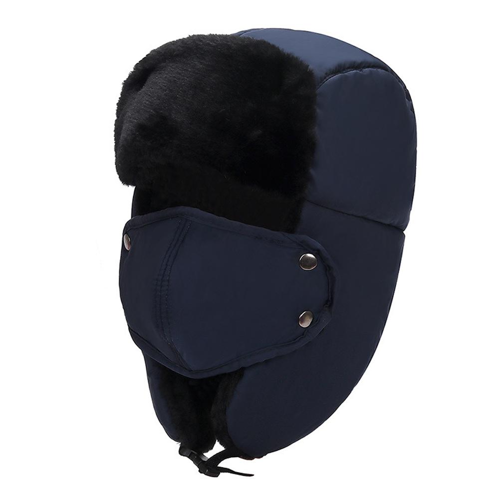 Unisex Winter Earflap Warm Russian Face Mask Ski Cap Outdoor Aviator Trapper Hat